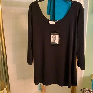 NWT Attitudes by Renee Black top XL